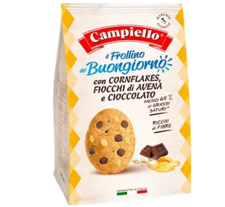 Campiello Frollino kukoricapehely és csokis keksz 350g